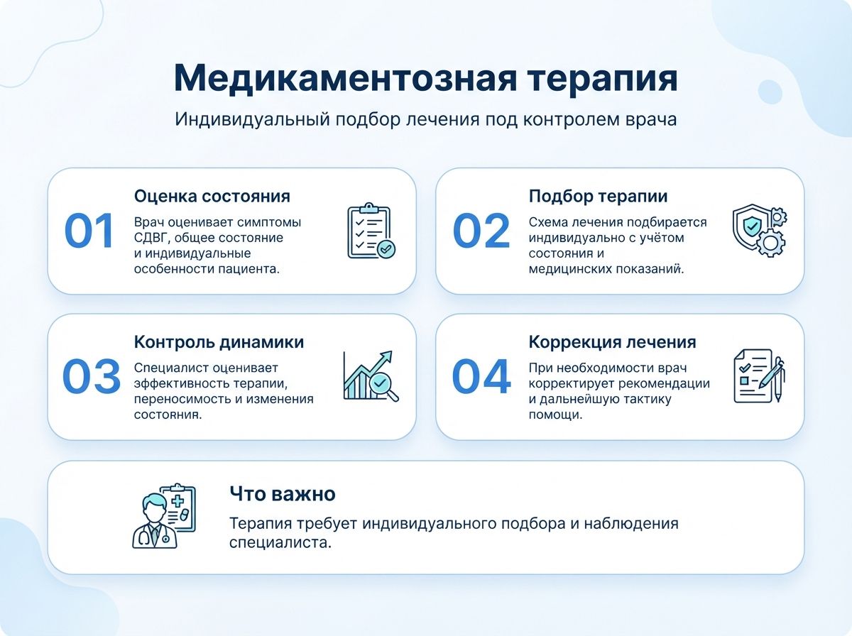 Лечение СДВГ в Светлогорске у детей и взрослыхинфографика